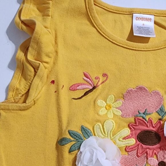 Gymboree Girls Country Trail Embroidered Flower Floral Bouqet Shirt Top Size 8 - Picture 5 of 6